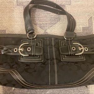 Coach signature jacquard satchel